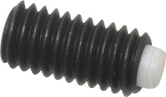 J.W. Winco - M6x1.00 Metric Coarse, 12mm Length of Thread, Soft Tip Point Set Screw - Grade 5.8 Steel, 3mm Key - USA Tool & Supply