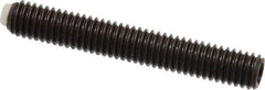J.W. Winco - M6x1.00 Metric Coarse, 40mm Length of Thread, Soft Tip Point Set Screw - Grade 5.8 Steel, 3mm Key - USA Tool & Supply
