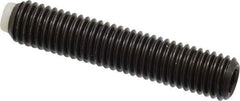 J.W. Winco - M10x1.50 Metric Coarse, 50mm Length of Thread, Soft Tip Point Set Screw - Grade 5.8 Steel, 5mm Key - USA Tool & Supply