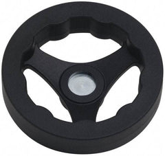 J.W. Winco - 125mm, Handwheel - 24mm Hub, Plastic, Plain Finish - USA Tool & Supply