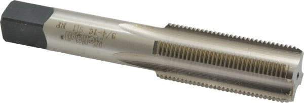 Heli-Coil - 3/4-16 UNF, H3, 4 Flute, Bottoming Chamfer, Bright Finish, High Speed Steel Hand STI Tap - 4-15/32" OAL, 2" Thread Length, 11/16" Square Length, 0.489" Square Size, 3B Class of Fit - USA Tool & Supply