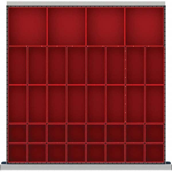 LISTA - 36-Compartment Drawer Divider Layout for 2.17" High Drawers - USA Tool & Supply