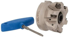 Iscar - 2.398" Cut Diam, 1-1/4" Arbor Hole, 0.138" Max Depth of Cut, 30° Indexable Chamfer & Angle Face Mill - 6 Inserts, H600 WXCU 08 Insert, Right Hand Cut, 6 Flutes, Through Coolant, Series Helido - USA Tool & Supply
