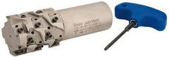 Iscar - 2" Cut Diam, 2.32" Max Depth of Cut, 1-1/2" Shank Diam, 5-1/4" OAL, Indexable Square Shoulder End Mill - T490 LN.T 1306 Inserts, Cylindrical Shank, 90° Lead Angle, Through Coolant, Series Helitang - USA Tool & Supply