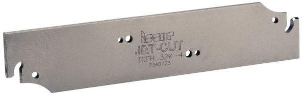 Iscar - 1.26" Blade Height, 0.134" Blade Width, 5-29/32" OAL, Neutral Cut, Single End Indexable Cut-Off Blade - TGFH Blade, Tang-Grip Series - USA Tool & Supply