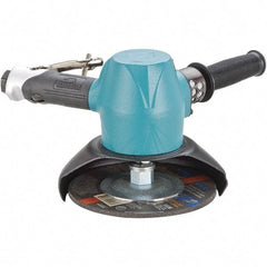 Dynabrade - 7" Wheel Diam, 7,200 RPM, Pneumatic Angle & Disc Grinder - 5/8-11 Spindle, 98 CFM, Rear Exhaust - USA Tool & Supply
