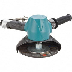 Dynabrade - 7" Wheel Diam, 6,000 RPM, Pneumatic Angle & Disc Grinder - 5/8-11 Spindle, 80 CFM, Rear Exhaust - USA Tool & Supply