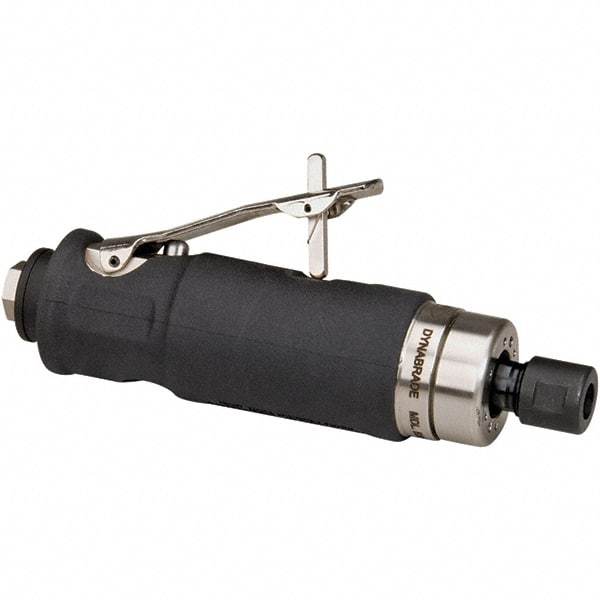 Dynabrade - 1/4" Collet, Straight Handle, Air Straight Die Grinder - 20,000 RPM, Rear Exhaust, 38 CFM, 0.7 hp, 90 psi, 1/4" Inlet - USA Tool & Supply