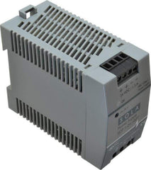 Sola/Hevi-Duty - 100 Watt, 1.30 Amp, 264 VAC, 375 VDC Input, 24 to 28 VDC Output, DIN Rail Power Supply - Screw Terminal Connection, 1 Output, 1.77 Inch Wide x 3.58 Inch Deep x 2.95 Inch High, Up to 83% Efficiency, 14 to 140°F, Green LED Display - USA Tool & Supply