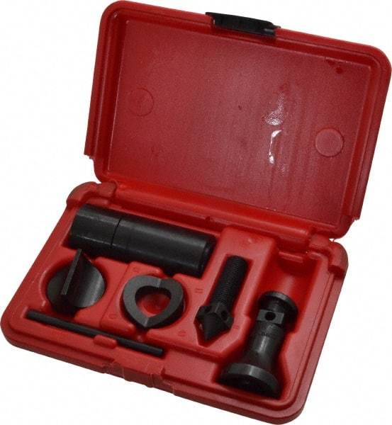 SPI - 7 Piece, 2-1/4 to 3-3/8" High, 1,000 Lb Capacity Screw Jack Set - 2-1/4 to 3-3/8" Measuring Range, 6-3/8" Overall Height, 1-1/4" Base Diam - USA Tool & Supply