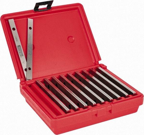 SPI - 20 Piece, 6 Inch Long x 1/8 Inch Thick, Thin Parallel Set - 1-5/8 Inch High, 52-58 RC Hardness - USA Tool & Supply