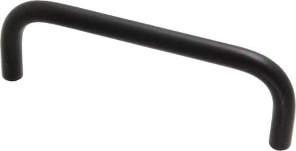 Electro Hardware - 10-32 Internal Thread, 5/16" Handle Diam, Black Anodized Aluminum Drawer Pull - 4" Center to Center - USA Tool & Supply