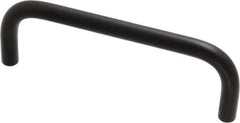 Electro Hardware - 10-32 Internal Thread, 5/16" Handle Diam, Black Anodized Aluminum Drawer Pull - 4" Center to Center - USA Tool & Supply
