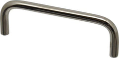 Electro Hardware - 10-32 Internal Thread, 5/16" Handle Diam, Nickel Plated Brass Drawer Pull - 4" Center to Center - USA Tool & Supply