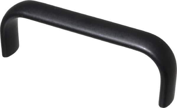 Electro Hardware - 4" Center to Center, Brush Black Anodized Aluminum Pull Handle - 1.5" High - USA Tool & Supply
