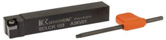 Kennametal - SCLC, Right Hand Cut, 5° Lead Angle, 5/8" Shank Height x 5/8" Shank Width, Neutral Rake Indexable Turning Toolholder - 4" OAL, CC..32.5. Insert Compatibility, Series Screw-On - USA Tool & Supply