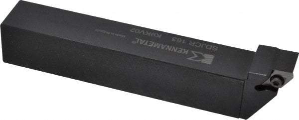 Kennametal - SDJC, Right Hand Cut, 3° Lead Angle, 1" Shank Height x 1" Shank Width, Neutral Rake Indexable Turning Toolholder - 6" OAL, DC..32.5. Insert Compatibility, Series Screw-On - USA Tool & Supply