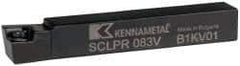 Kennametal - SCLP, Right Hand Cut, 5° Lead Angle, 1/2" Shank Height x 1/2" Shank Width, Positive Rake Indexable Turning Toolholder - 3-1/2" OAL, CP..32.5. Insert Compatibility, Series Screw-On - USA Tool & Supply