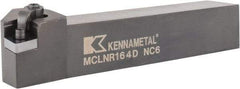 Kennametal - MCLN, Right Hand Cut, 5° Lead Angle, 1" Shank Height x 1" Shank Width, Negative Rake Indexable Turning Toolholder - 6" OAL, CN..43. Insert Compatibility, Series Kenloc - USA Tool & Supply