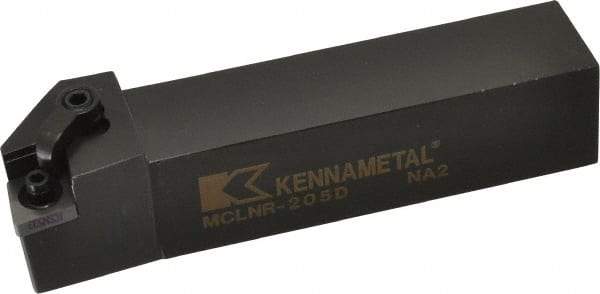 Kennametal - MCLN, Right Hand Cut, 5° Lead Angle, 1-1/4" Shank Height x 1-1/4" Shank Width, Negative Rake Indexable Turning Toolholder - 6" OAL, CN..54. Insert Compatibility, Series Kenloc - USA Tool & Supply