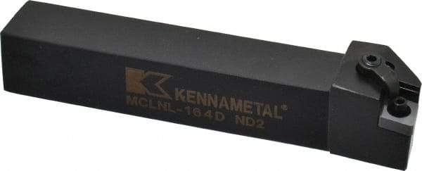 Kennametal - MCLN, Left Hand Cut, 5° Lead Angle, 1" Shank Height x 1" Shank Width, Negative Rake Indexable Turning Toolholder - 6" OAL, CN..43. Insert Compatibility, Series Kenloc - USA Tool & Supply