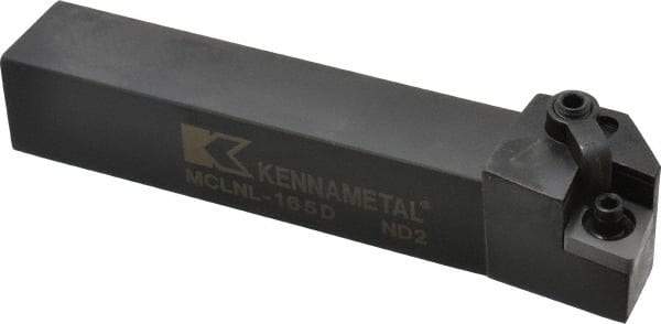 Kennametal - MCLN, Left Hand Cut, 5° Lead Angle, 1" Shank Height x 1" Shank Width, Negative Rake Indexable Turning Toolholder - 6" OAL, CN..54. Insert Compatibility, Series Kenloc - USA Tool & Supply