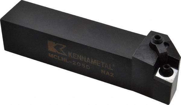 Kennametal - MCLN, Left Hand Cut, 5° Lead Angle, 1-1/4" Shank Height x 1-1/4" Shank Width, Negative Rake Indexable Turning Toolholder - 6" OAL, CN..54. Insert Compatibility, Series Kenloc - USA Tool & Supply