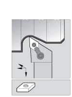 Kennametal - MDJN, Left Hand Cut, 3° Lead Angle, 3/4" Shank Height x 3/4" Shank Width, Negative Rake Indexable Turning Toolholder - 4-1/2" OAL, DN..33. Insert Compatibility, Series Kenloc - USA Tool & Supply