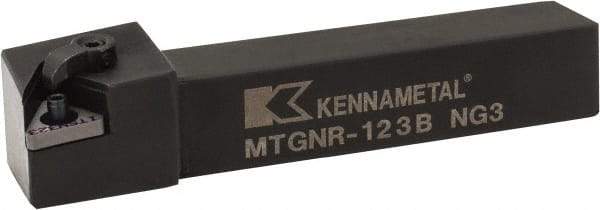 Kennametal - MTGN, Right Hand Cut, 0° Lead Angle, 3/4" Shank Height x 3/4" Shank Width, Negative Rake Indexable Turning Toolholder - 4-1/2" OAL, TN..33. Insert Compatibility, Series Kenloc - USA Tool & Supply
