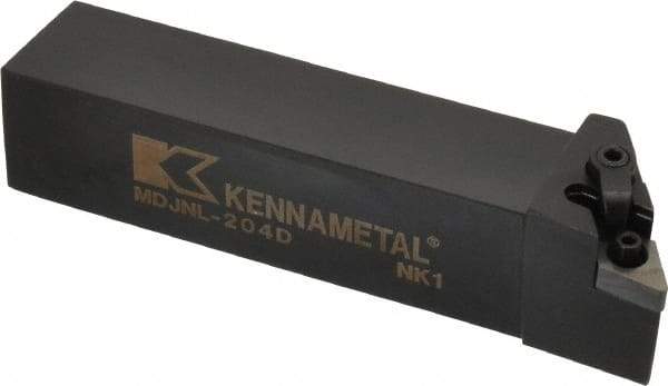 Kennametal - MDJN, Left Hand Cut, 3° Lead Angle, 1-1/4" Shank Height x 1-1/4" Shank Width, Negative Rake Indexable Turning Toolholder - 6" OAL, DN..43. Insert Compatibility, Series Kenloc - USA Tool & Supply