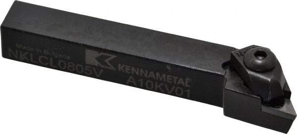 Kennametal - NP.., -5° Lead Angle NKLC External Left Hand Indexable Profiling Toolholder - 12.7mm Shank Height x 12.7mm Shank Width, 88.9mm Long, Steel - USA Tool & Supply