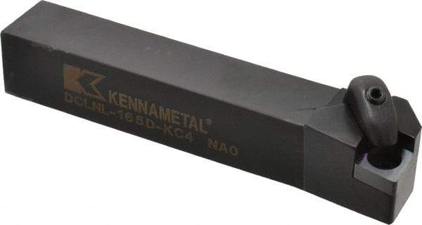 Kennametal - DCLN, Left Hand Cut, 5° Lead Angle, 1" Shank Height x 1" Shank Width, Negative Rake Indexable Turning Toolholder - 6" OAL, CN..54. Insert Compatibility, Series Kenclamp - USA Tool & Supply
