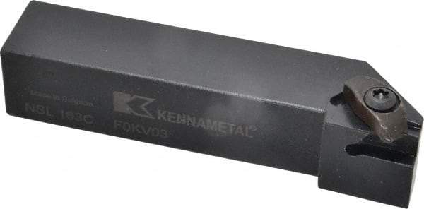 Kennametal - External Thread, Left Hand Cut, 25.4mm Shank Width x 25.4mm Shank Height Indexable Threading Toolholder - 127mm OAL, N.3L Insert Compatibility, NS Toolholder, Series Top Notch - USA Tool & Supply