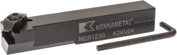 Kennametal - External Thread, Right Hand Cut, 19.05mm Shank Width x 19.05mm Shank Height Indexable Threading Toolholder - 114.3mm OAL, N.3L Insert Compatibility, NE Toolholder, Series Top Notch - USA Tool & Supply