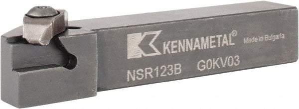 Kennametal - External Thread, Right Hand Cut, 19.05mm Shank Width x 19.05mm Shank Height Indexable Threading Toolholder - 114.3mm OAL, N.3R Insert Compatibility, NS Toolholder, Series Top Notch - USA Tool & Supply