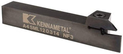 Kennametal - External Thread, 0.55" Max Depth of Cut, 3mm Min Groove Width, 127mm OAL, Left Hand Indexable Grooving Cutoff Toolholder - 19.05mm Shank Height x 19.05mm Shank Width, A4..03.. Insert Style, A4SM Toolholder Style, Series A4 - USA Tool & Supply