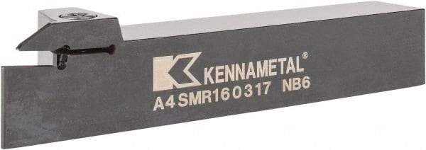 Kennametal - External Thread, 0.67" Max Depth of Cut, 3mm Min Groove Width, 152.4mm OAL, Right Hand Indexable Grooving Cutoff Toolholder - 25.4mm Shank Height x 25.4mm Shank Width, A4..03.. Insert Style, A4SM Toolholder Style, Series A4 - USA Tool & Supply