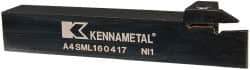 Kennametal - External Thread, 0.67" Max Depth of Cut, 4mm Min Groove Width, 152.4mm OAL, Left Hand Indexable Grooving Cutoff Toolholder - 25.4mm Shank Height x 25.4mm Shank Width, A4..04.. Insert Style, A4SM Toolholder Style, Series A4 - USA Tool & Supply