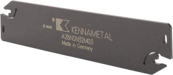 Kennametal - 1.2598" Blade Height, 0.0945" Blade Width, 5.9055" OAL, Neutral Cut, Double End Indexable Cut-Off Blade - 1.97" Max Depth of Cut, A2BNSN Blade, A2 Cut-Off Series - USA Tool & Supply