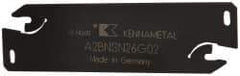 Kennametal - 1.0236" Blade Height, 0.0709" Blade Width, 3.5433" OAL, Neutral Cut, Double End Indexable Cut-Off Blade - 25mm Max Depth of Cut, A2BNSN Blade, A2 Cut-Off Series - USA Tool & Supply