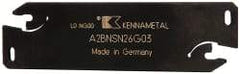 Kennametal - 1.0236" Blade Height, 0.0945" Blade Width, 3.5433" OAL, Neutral Cut, Double End Indexable Cut-Off Blade - 40mm Max Depth of Cut, A2BNSN Blade, A2 Cut-Off Series - USA Tool & Supply