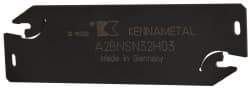 Kennametal - 1.2598" Blade Height, 0.0945" Blade Width, 3-15/16" OAL, Neutral Cut, Double End Indexable Cut-Off Blade - 50mm Max Depth of Cut, A2BNSN Blade, A2 Cut-Off Series - USA Tool & Supply