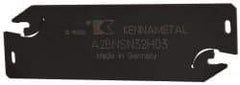 Kennametal - 1.2598" Blade Height, 0.0945" Blade Width, 3-15/16" OAL, Neutral Cut, Double End Indexable Cut-Off Blade - 50mm Max Depth of Cut, A2BNSN Blade, A2 Cut-Off Series - USA Tool & Supply