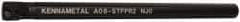 Kennametal - 15.24mm Min Bore Diam, 203.2mm OAL, 1/2" Shank Diam, A-STFP Indexable Boring Bar - TP.. Insert, Screw Holding Method - USA Tool & Supply