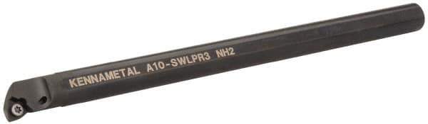 Kennametal - 19.56mm Min Bore Diam, 254mm OAL, 5/8" Shank Diam, A-SWLP Indexable Boring Bar - WP.. Insert, Screw Holding Method - USA Tool & Supply