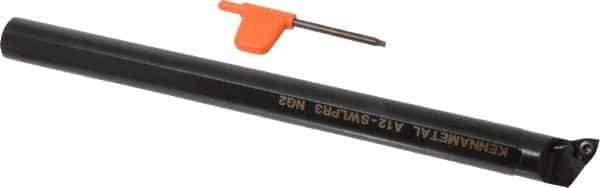 Kennametal - 23.62mm Min Bore Diam, 254mm OAL, 3/4" Shank Diam, A-SWLP Indexable Boring Bar - WP.. Insert, Screw Holding Method - USA Tool & Supply