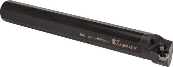 Kennametal - 44.7mm Min Bore Diam, 14" OAL, 1-1/2" Shank Diam, A-UMWLN Indexable Boring Bar - WN.. Insert, Screw or Clamp Holding Method - USA Tool & Supply