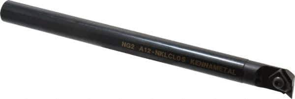 Kennametal - NP.., 5° Lead Angle A-NKLC Internal Left Hand Indexable Profiling Toolholder - 3/4" Shank Width, 254mm Long, Steel, Through Coolant - USA Tool & Supply