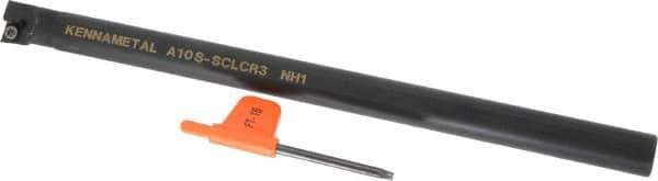 Kennametal - 19.56mm Min Bore Diam, 10" OAL, 5/8" Shank Diam, A-SCLC Indexable Boring Bar - CC.. Insert, Screw Holding Method - USA Tool & Supply