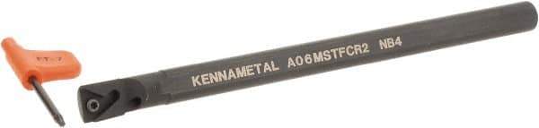 Kennametal - 12.19mm Min Bore Diam, 6" OAL, 3/8" Shank Diam, A-STFC Indexable Boring Bar - TC.. Insert, Screw Holding Method - USA Tool & Supply